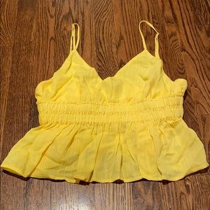 Large Yellow Crop Top